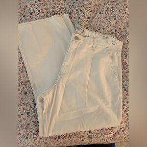 Abercrombie & Fitch The Loose Jeans Ivory High Rise 34 18 R New NWT